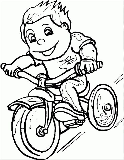 On our website you can choose coloring pages for boys, that will be interesting to your child, and print them. Bike Riding Coloring Page - Coloring Home