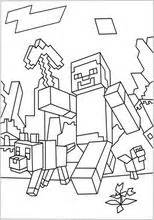 Herobrine With Sword Coloring Page | Minecraft Coloring Pages
