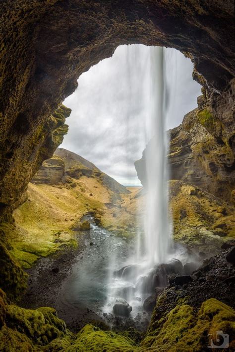 Kvernufoss The Hidden Waterfall Near Skógafoss Iceland