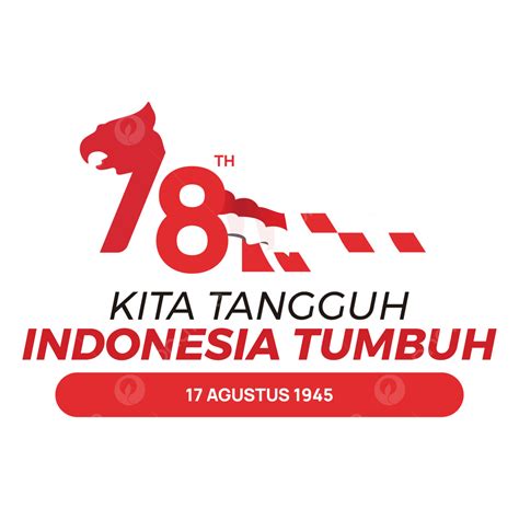 Official Logo Of Hut Ri 78 Indonesian Independence Clipart Design