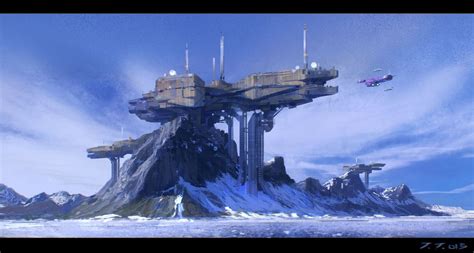 Mountain Base By Javoraj On Deviantart Concept Art World Sci Fi