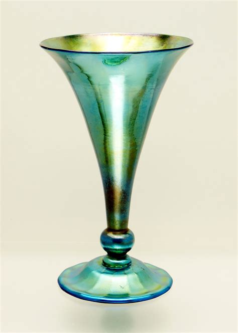 L C Tiffany Blue Favrile Glass Vase Tiffany Art Tiffany Glass