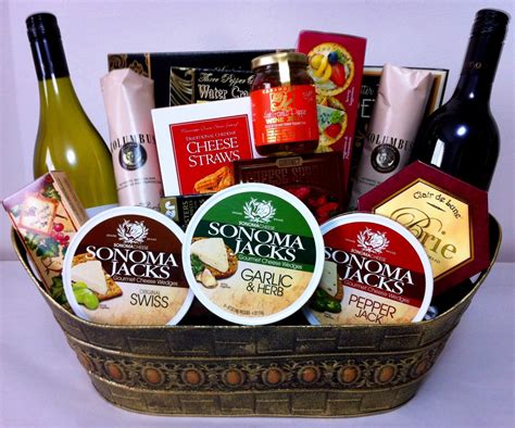 Sonoma Wine And Cheese Basket Loubon Exclusive Ts