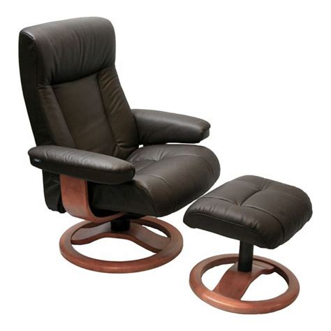 Scansit 110 Ergonomic Leather Recliner Chair Ottoman Scandinavian