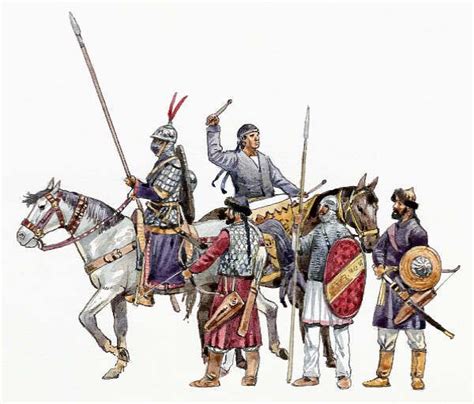 Early Delhi Sultanate Troopsthe Left Most Ghulam Heavy Lancer Was The