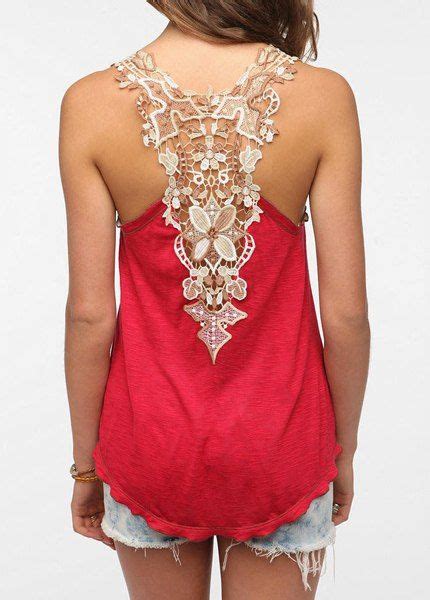 [36 off] sweet scoop neck sleeveless back openwork lace backless tank top for women rosegal