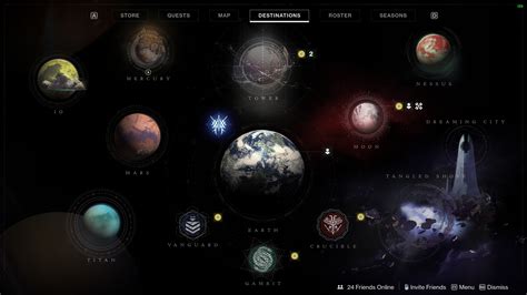 I Was Doing Bounties When The Destinations Map Tab Bugged Out And The Space Background Somehow