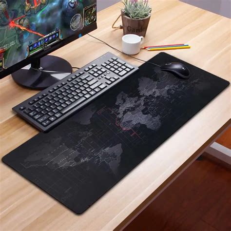 Extra Large Gaming Mouse Pad Gamer Old World Map Computer Mousepad Anti Slip Natural Rubber