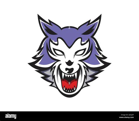 Angry Wolf Head Mascot Illustration Vector Stock Vector Image And Art Alamy