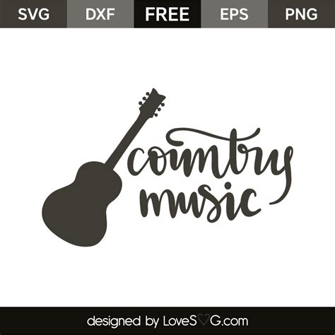 I Love Country Music Word Art Svg Dxf Eps Png  I Love Country Music