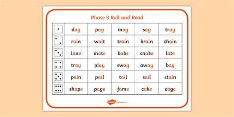 *NEW* Roll and Read ay, ai and a-e Sound Mat (teacher made)