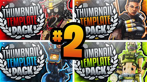 Apex Legends Youtube Thumbnail Template Pack 2 Photoshop Template