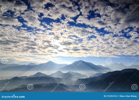 Morning Sunshine And Mountains Stock Photo Image Of Green Scene