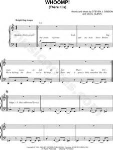 Says there's a party over here, a party over there wave your hands in the air, shake the derriere these three words mean you're gettin' busy: Tag Team "Whoomp! (There It Is)" Sheet Music in C Major ...
