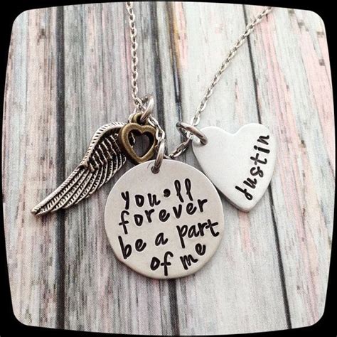 Memorial gift for loss of brother, keepsake memory box. Memorial Necklace, Forever a part of me, Gift for Loss of ...