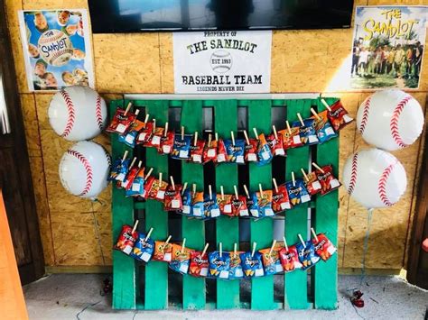 The Sandlot Party Fence And Potato Chips Baseball Theme Party Baby