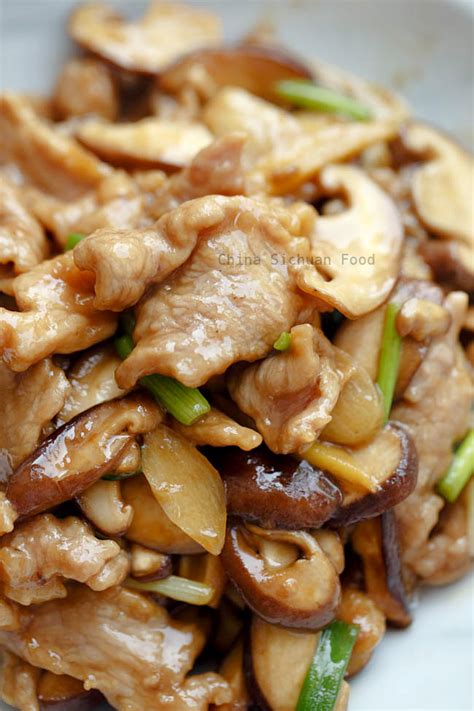 Pork And Mushroom Stir Fry China Sichuan Food