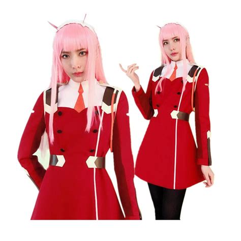 Anime Darling In The Franxx Zero Two 002 Outfit Dress Cosplay Costume Cosplay Costumes