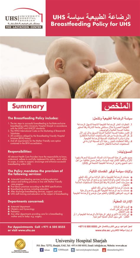 The Breastfeeding Policy At Uhs For Visiting Our Lactation Center
