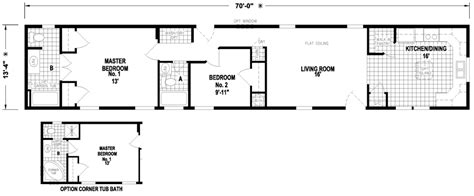 Amazing 14x70 Mobile Home Floor Plan New Home Plans Design