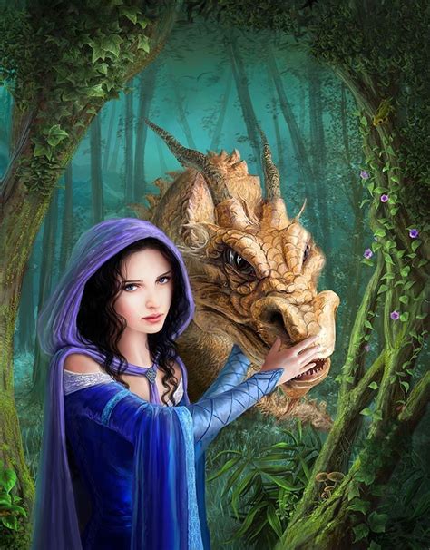 Lady And Dragon Female Dragon Dragon Pictures Fairy Dragon
