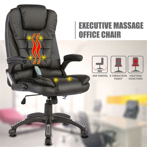 Heated Office Chair Luxury Executive Fice Massage Chair Heated Vibrating Ergonomic Of Heated Office Chair 
