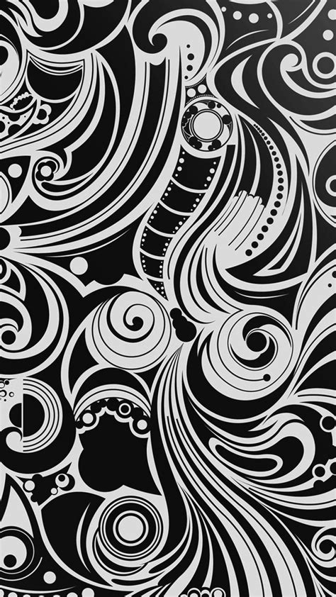 Black And White Spiral Pattern Android Wallpaper Free Download