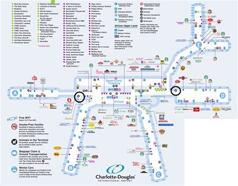 Printable Map Of Charlotte Airport Terminal