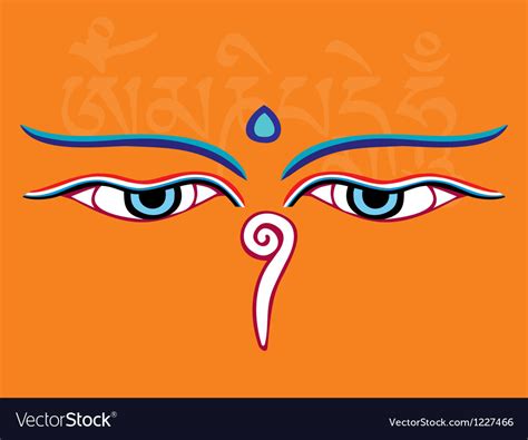 Buddha Eyes Or Wisdom Eyes Religious Symbol Vector Image