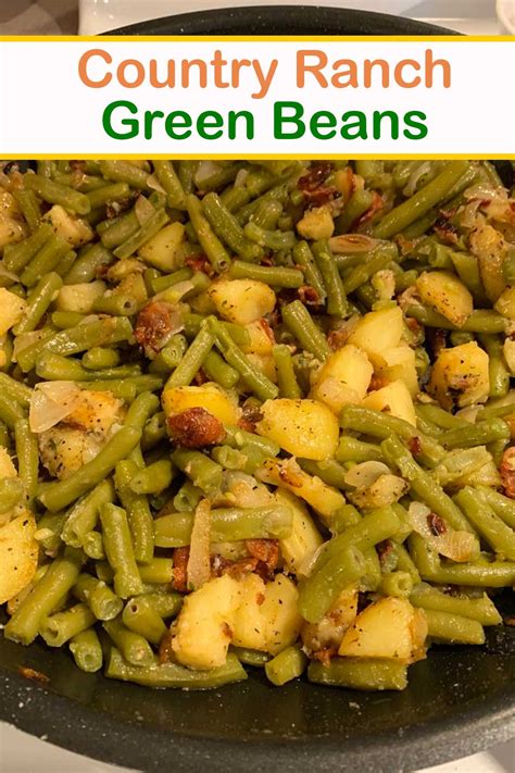 Place on a medium heated grill (roughly 350 degrees) for 10 minutes. Country Ranch Green Beans 'and Potatoes with Bacon