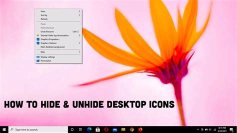 How To Hide And Unhide All Desktop Icons On Windows Youtube