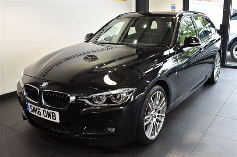 Used 2016 black bmw 3 series estate 3.0 330d m sport touring 5dr auto