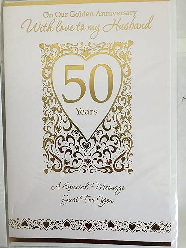 50th Golden Wedding Anniversary Husband Card For My Husband On Our