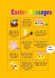 Contents 7 easter messages with love 9 christian messages to create easter cards easter love messages will help you to reach out to all people you love and fill this easter with. English worksheet: Easter Messages