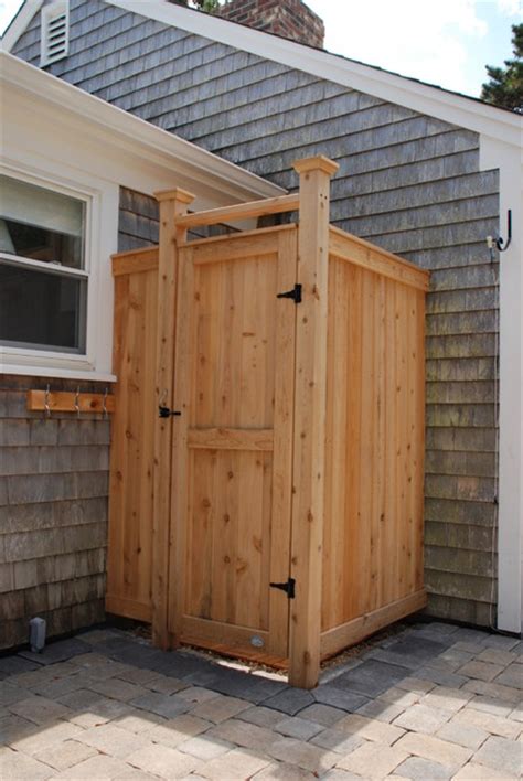 Standard Cedar Outdoor Shower Enclosure Boston By Cape