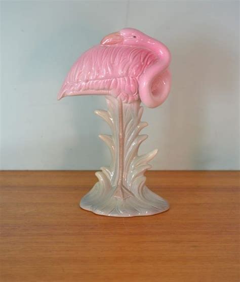 Vintage Pink Ceramic Flamingos Japan Figurines Statue Rare Mingo3