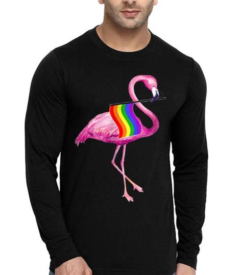 Gay Pride Pink Flamingo Lgbt Pride Rainbow Month Shirt Hoodie Sweater Longsleeve T Shirt
