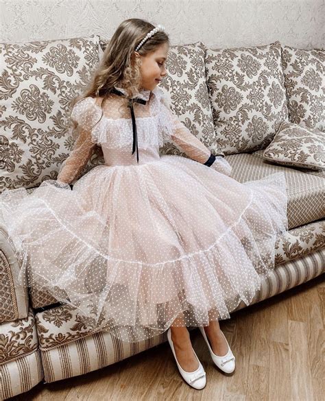 polka dot dress for girls dress fot little lady girls vintage dress girls elegant dress
