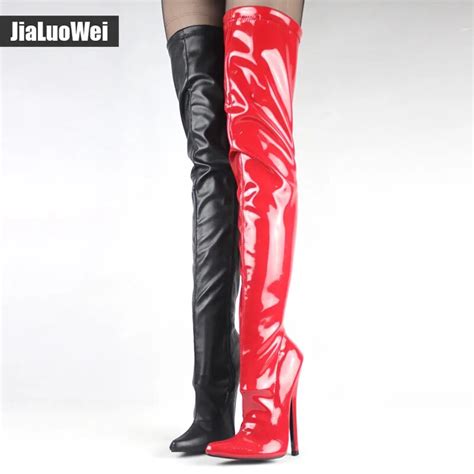 Aliexpress Com Buy Jialuowei Cm Extreme High Heel Boots Fetish Sexy Stiletto Thin Heels