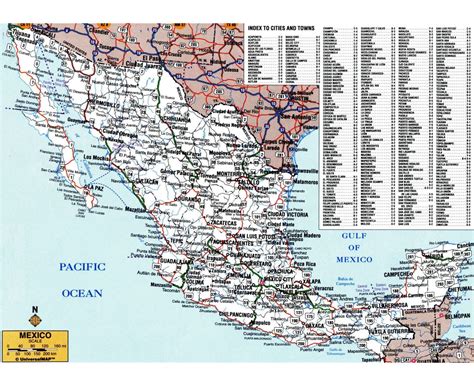 Large Detailed Political Map Of Mexico With Roads And