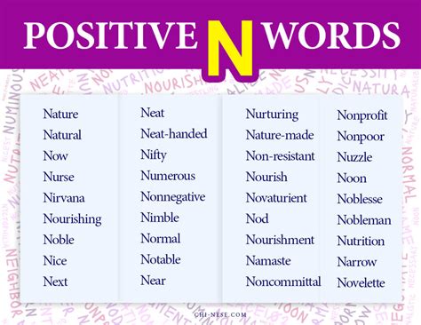 170 Beautiful And Positive Words That Start With N To Describe Someone