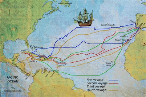 Versatz Schwelle Moral Christopher Columbus Routes Taken Visuell Kehle
