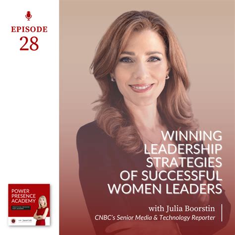 e28 winning leadership strategies of successful women leaders with julia boorstin janet ioli
