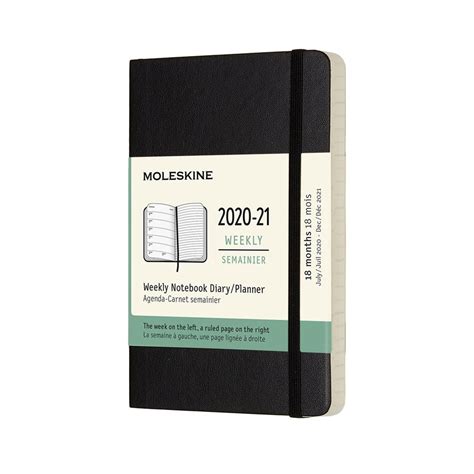 buy moleskine 2021 18 month weekly pocket softcover diary black with free delivery