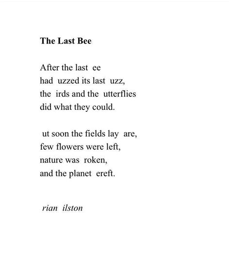 Poem The Last Bee By Brian Bilston Happy Bee Day 🐝 Rpoetry
