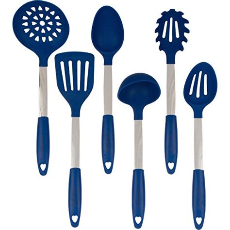 blue kitchen utensil set Utensil utensils 19pcs spatula spoons