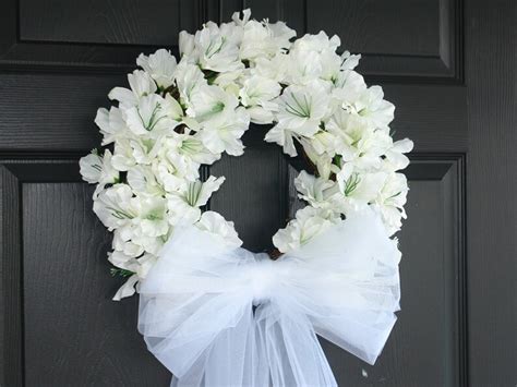Wedding Wreath Spring Wreath Front Door Wreaths Outdoors White Etsy