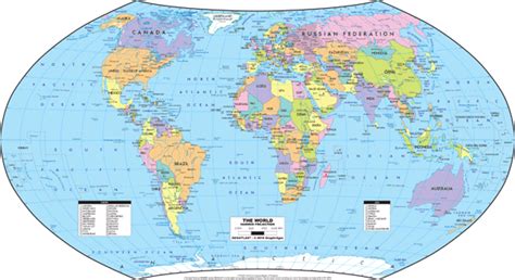 World Political Wall Map Hammer Projection By Graphiogre Mapsales