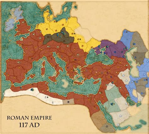 roman empire at its height map world map