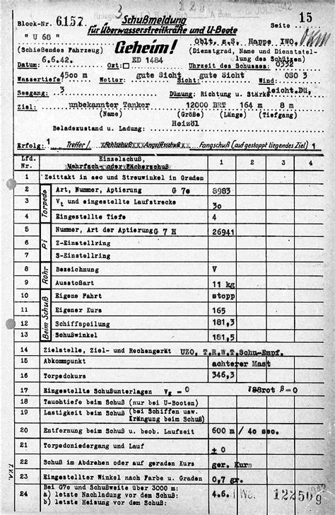 German Records Off The Attack On The Ms C O Stillman